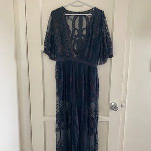 Dark Blue Lace Dress